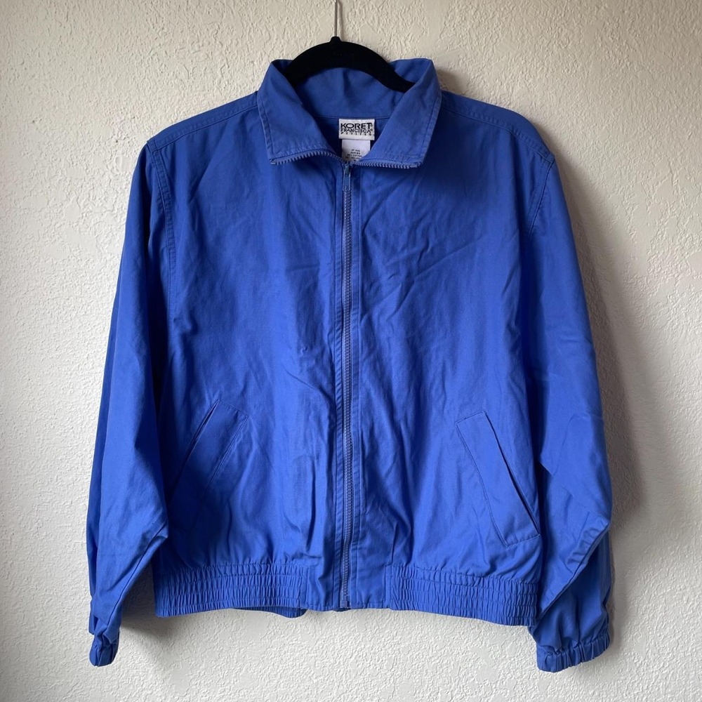 Vintage Koret Francisca Blue Zip Up Coach Jacket 80s Streetstyle AF586 M